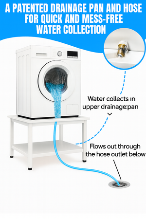 EZ Laundry Pedestal with Built-In Drain Pan as a must-have solution for multi-family dwellings, rental properties, and senior living facilities.