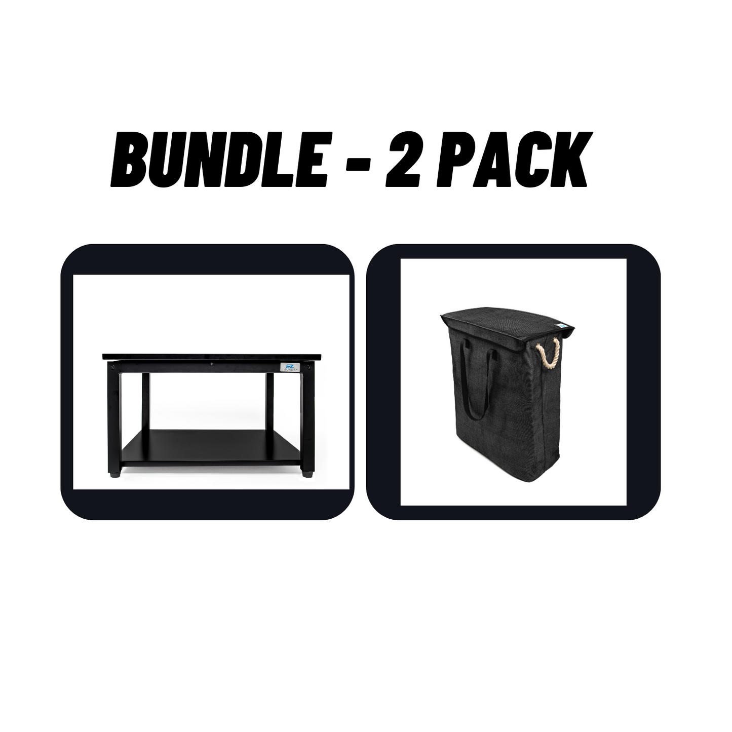 EZ Laundry Universal Pedestal 28" for Washing Machine & Dryer Base Platform - with matching Hamper BUNDLE - Universal Fit - Quality Steel up to 28 inches