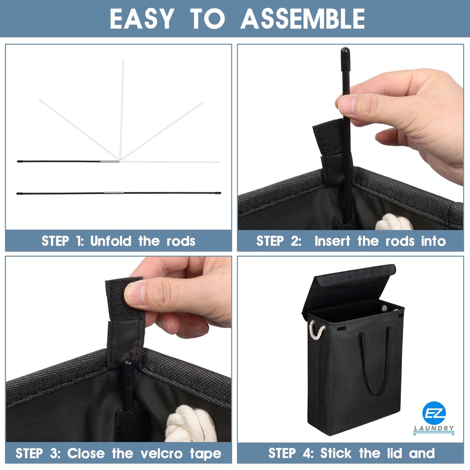 EZ Laundry Universal Pedestal 29" for Washing Machine & Dryer Base Platform - with matching Hamper BUNDLE - Universal Fit - Quality Steel up to 29 inches