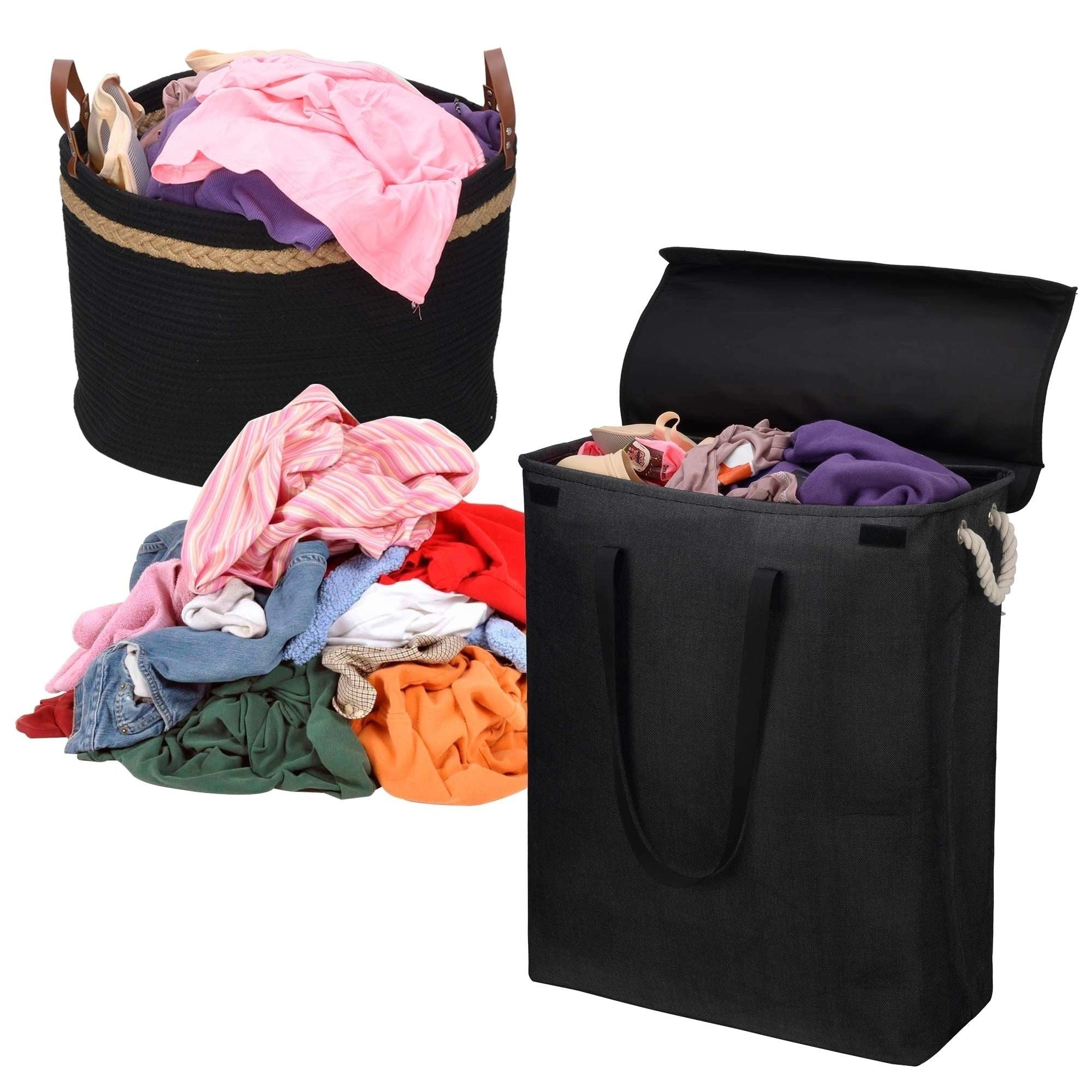 EZ Laundry Basket Hamper with Long Handles