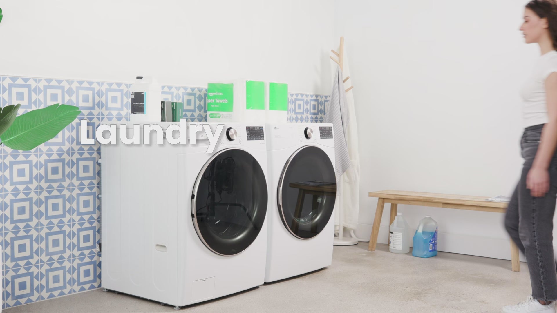 EZ LAUNDRY Universal Fit Washer & Dryer Pedestal with Pull Out Shelf (Deluxe), Storage Shelf and Drain Pan